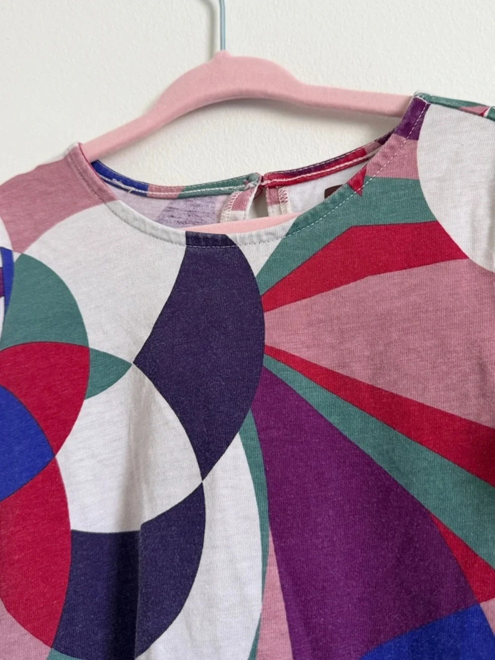 Tea Collection Girls Dress Size 4 Abstract Colorful Spring Purple Summer Cotton